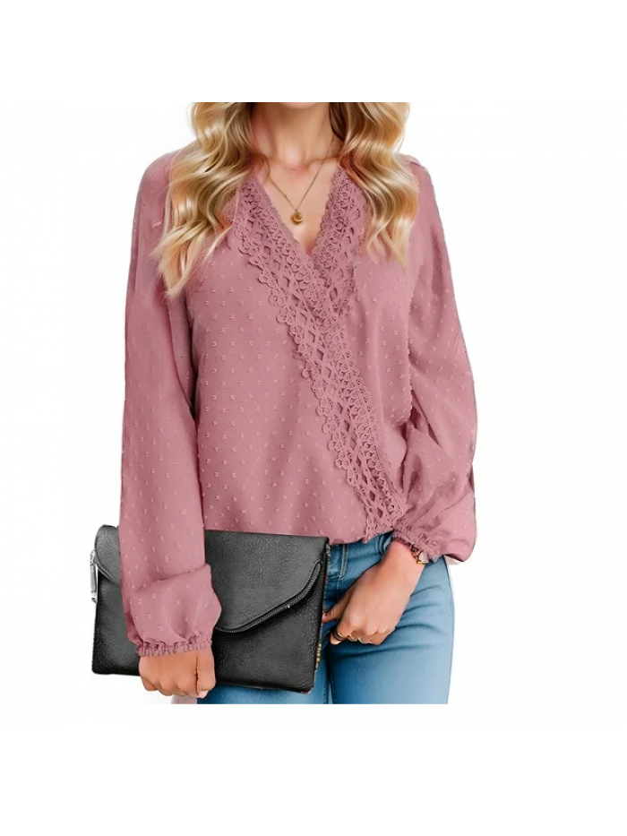 EASTHER Crewneck Sweatshirts Women's T-Shirts Long Sleeve Scoop Neck Casual Tops Soft Solid Basic Tee Blouses