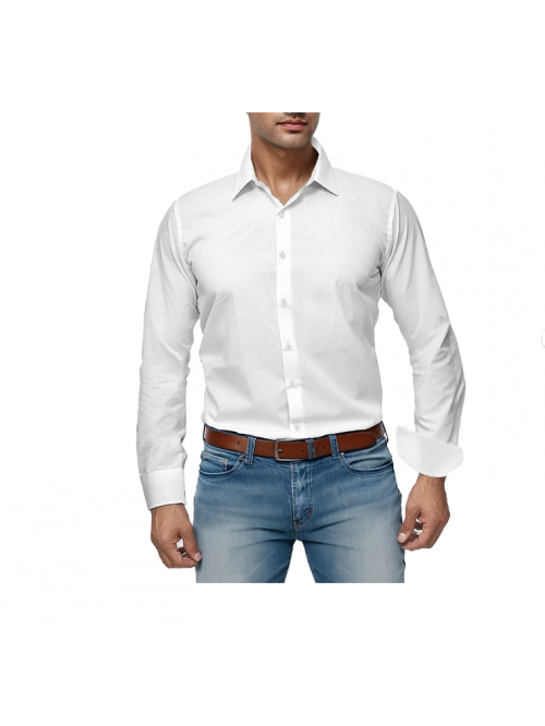 EASTHER Men's Shirt Slim Fit Easy to Iron for Suit...