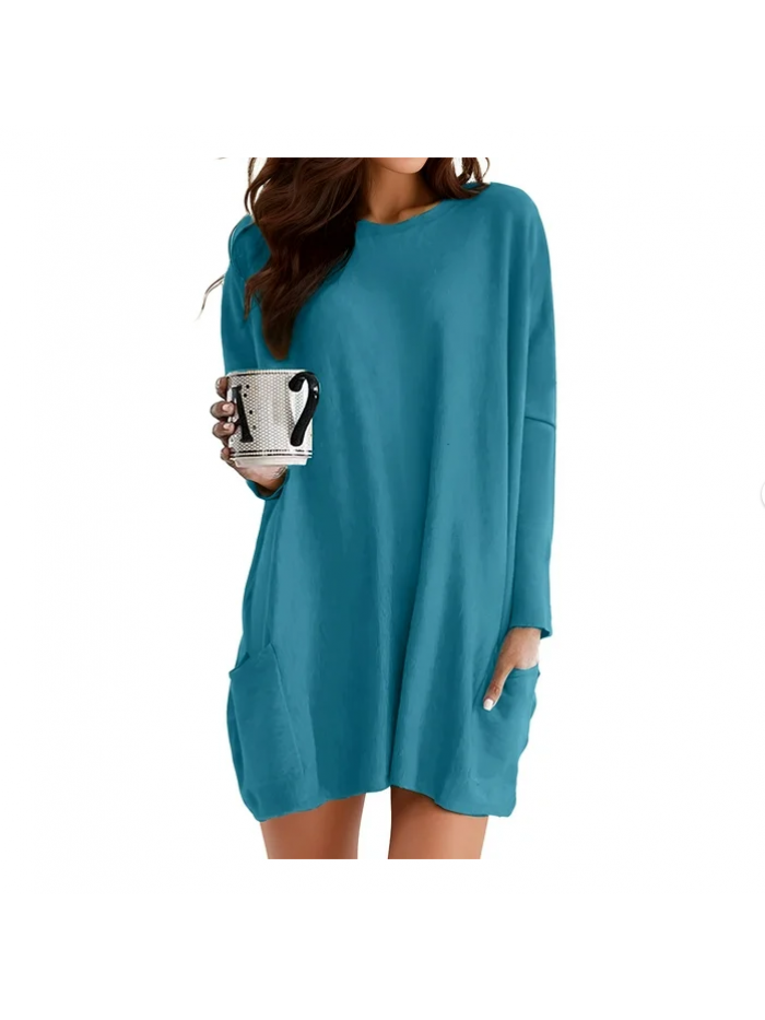 EASTHER Womens Long Sleeve Tunic Tops for Leggings with Pockets 2023 Fall Long Sweatshirt