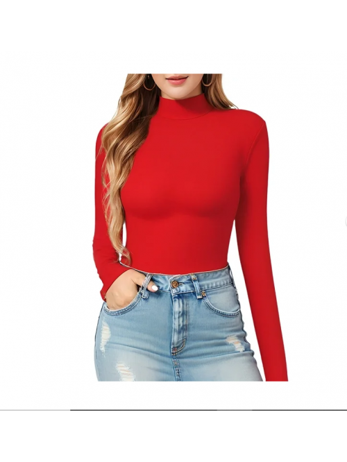 EASTHER Christmas Shirts Women's Mock Turtle Neck ...