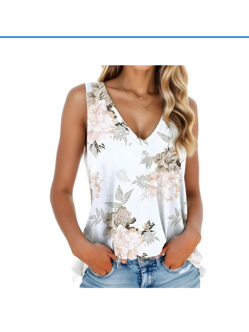 EASTHER Sleeveless Womens Tank Tops V Neck T Shirt...