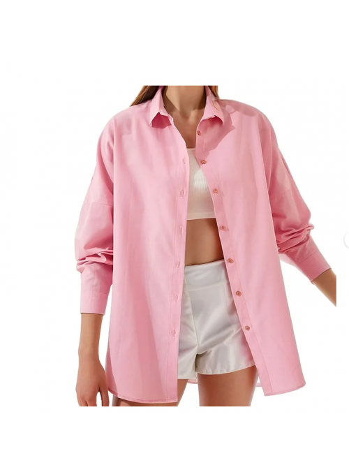 EASTHER Women's Oversided Button Down Shirts Roll ...