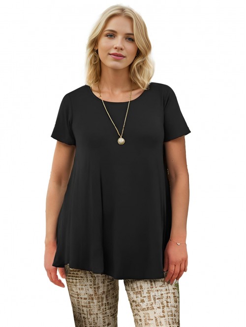 EASTHER Womens Plus Size Tops Short Sleeve Summer ...