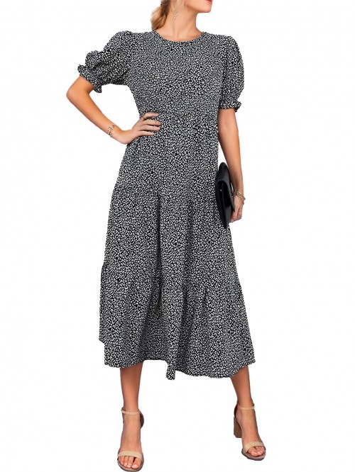 EASTHER Women's Summer Casual Dresses Boho Print R...