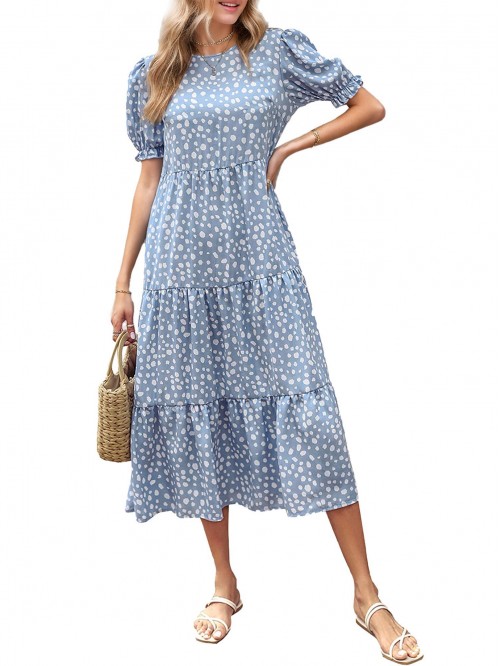 EASTHER Women's Summer Casual Dresses Boho Print R...