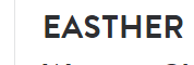 EASTHER